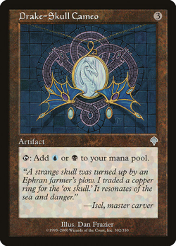mtg magic Drake-Skull Cameo invasion ENGLISH Camee de crane de drakon - Image 1