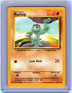 MACHOP - 52/102 - Base Set - Pokemon Card - Played - Image 1