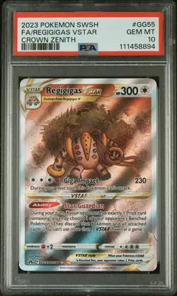 2023 Zenith Pokemon Crown Galarian Gallery Regigigas Vstar #GG55 PSA 10 - Image 1