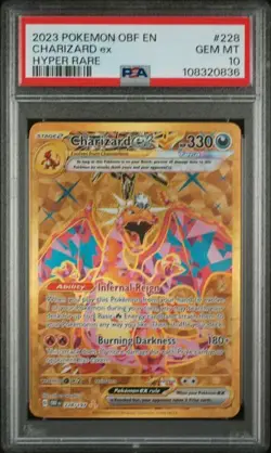 2023 Pokemon Obsidian Flames Hyper Rare Charizard Ex #228 PSA 10 - Image 1