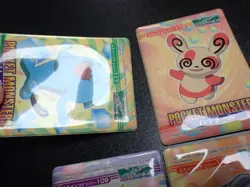 Pokemon Bandai Promo Waterproof Bathroom Menko Card x4 Wobbuffet Shelgon etc5541 - Image 4