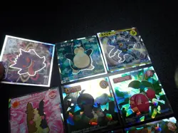 Pokemon Wafer Promo Holo Sticker x9 Gengar Snorlax Machamp etc #4359 - Image 2