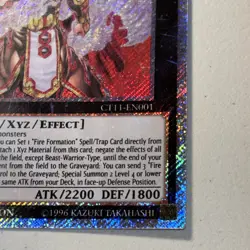 Yugioh: Brotherhood of the Fire Fist - Tiger King CT11-EN001 Platinum Secret LP - Image 4