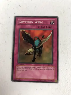Yugioh Gryphon Wing SDP-050 Super Rare Holo 1st Edition Trap Card - Image 1
