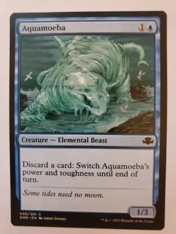 MTG Magic The Gathering Card Aquamoeba Creature Elemental Beast Blue Dominaria R - Image 1