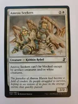 MTG Magic The Gathering Card Amrou Seekers Creature Kithkin Rebel White Time Spi - Image 1