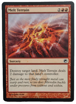MTG Magic The Gathering Melt Terrain Card Sorcery Red 1999 Scars Of Mirrodin - Image 1