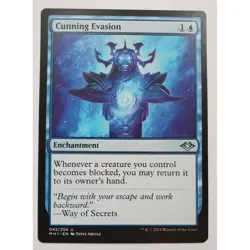 MTG Magic The Gathering Cunning Evasion Card Blue 2019 Modern Horizons - Image 1