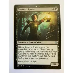 MTG Seekers' Squire Magic The Gathering Creature Human Scout Card Black Ixalan - Image 1