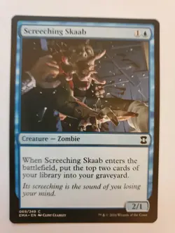 MTG Magic The Gathering Card Screeching Skaab Creature Zombie Blue Eternal Maste - Image 1