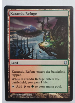 MTG Magic The Gathering Kazandu Refuge Land Card Commander 2013 - Image 1