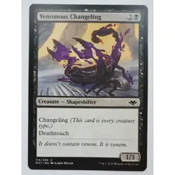 MTG Magic The Gathering Venomous Changeling Card Black Modern Horizons 2019 - Image 1
