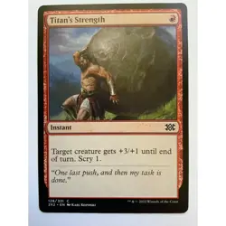 MTG Magic The Gathering Titan's Strength Card Instant 128/331Karl Kopinski 2022 - Image 1