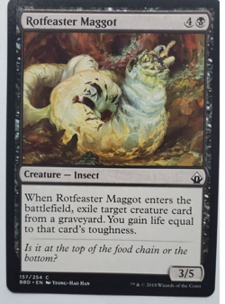 MTG Magic The Gathering Rotfeaster Maggot Creature Card 157/254 Battlebond - Image 1