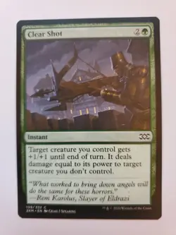 MTG Magic The Gathering Card Clear Shot Instant Green Double Masters 2020 - Image 1