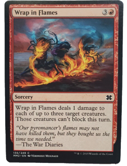 MTG Magic The Gathering Wrap In Flames Sorcery Card Red Fate Reforged 2015 - Image 1