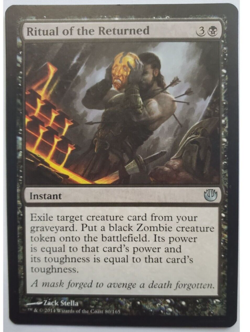MTG Magic The Gathering Ritual Of The Returned Instant Card Black Journey Into N - Image 1