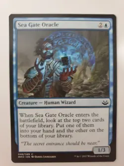 MTG Magic The Gathering Card Sea Gate Oracle Creature Human Wizard Blue Modern M - Image 1