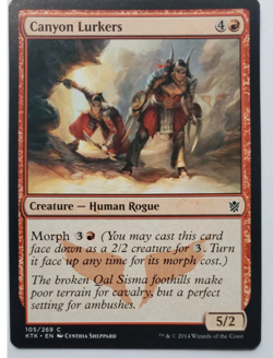MTG Magic The Gathering Canyon Lurkers Card 105/269 2014 Creature Human Rogue - Image 1