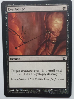 MTG Magic The Gathering Eye Gouge Instant Card 67/165 Black Born of the Gods - Image 1