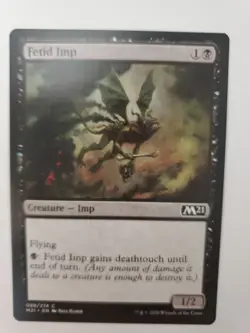 MTG Magic The Gathering Card Fetid Imp Creature Imp Black M21 - Image 1