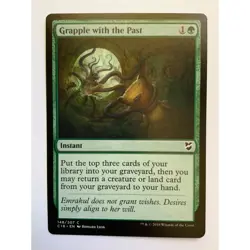 MTG Magic The Gathering Grapple With The Past Instant Card Green Commander 2018 - Image 1