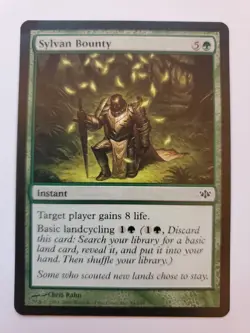 MTG Magic The Gathering Card Sylvan Bounty Instant Green Morningtide - Image 1