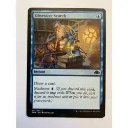 MTG Magic The Gathering Obsessive Search Trading Card 2023 Blue Dominaria Remast - Image 1