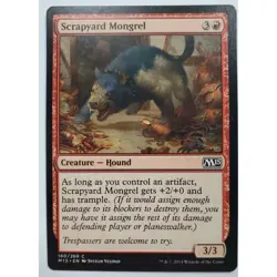 MTG Magic The Gathering Scrapyard Mongrel Creature Hound Card M15 Red - Image 1