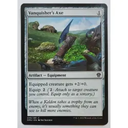 MTG Magic The Gathering Vanquisher's Axe Artifact Equipment Card Dominaria Unite - Image 1