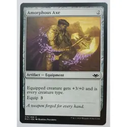 MTG Magic The Gathering Amorphous Axe Artifact Equipment Card Modern Horizons - Image 1