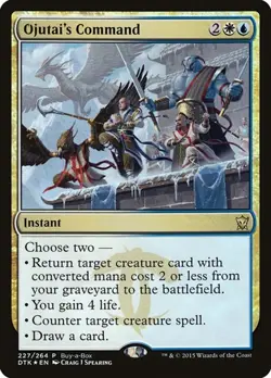 2x Ojutai's Command - Foil Buy-a-Box Promo Dragons of Tarkir MP MTG - Image 1