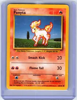 PONYTA - 60/102 - Base Set - Pokemon Card - Played - Image 1