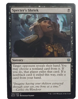 MTG Magic The Gathering Specter's Shriek Sorcery Black Throne Of Eldraine 2019 - Image 1