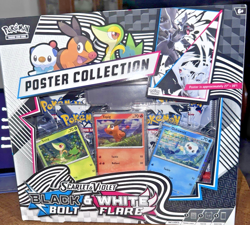 Pokemon Scarlet & Violet Unova Black Bolt & White Flare Poster Collection Box - Image 1