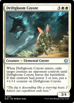 X 1 Driftgloom Coyote NM BLB Bloomburrow 011 MTG Magic The Gathering - Image 1