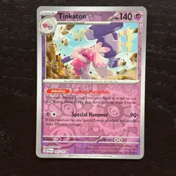Tinkaton 105/193 Pokemon Paldea Evolved SV02 Reverse Holo Rare Card NM - Image 1