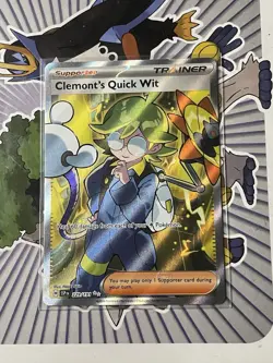 Clemont's Quick Wit - 229/191 - Ultra Rare NM, English Pokemon Surging Sparks - Image 1