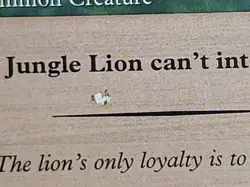 MTG Jungle Lion Portal Regular Common Magic SCRATCH SPOT ON FACE OF CARD - Image 4