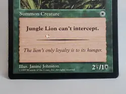 MTG Jungle Lion Portal Regular Common Magic SCRATCH SPOT ON FACE OF CARD - Image 3