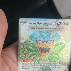 Teal Mask Ogerpon ex Full Art Twilight Masquerade 190/167 Holo Rare Pokemon Card - Image 5