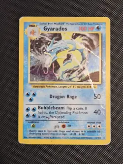 Gyarados 6/102 Holo Rare Base Set WOTC Pokemon Card HP - Image 2