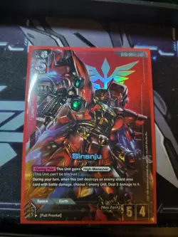 Sinanju Alternate Art Foil - ST03-001 LR+ NM - Gundam TCG Card Game - Image 1