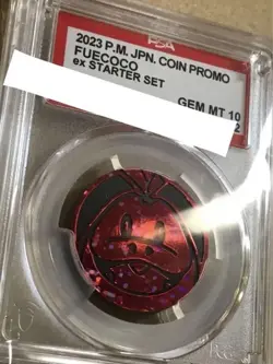 PSA 10 Fuecoco Scarlet/Violet Pokemon TCG Metal Coin Paldean Starter Promo Mint - Image 3