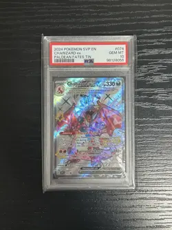 PSA 10 GEM MINT Charizard EX Black Star Promo Full Art Holo Pokemon Card #SVP074 - Image 1