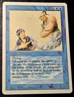 Mahamoti Djinn x1 Revised NM Rare Vintage MTG + *BONUS FULL ART* + Fast Ship! - Image 1