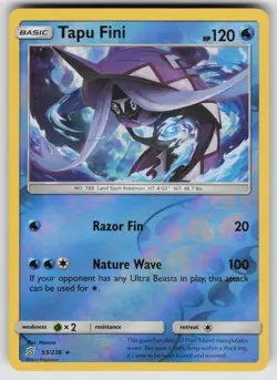Tapu Fini Reverse Holo Rare SM - Unified Minds 53/236 Pokemon - Image 1