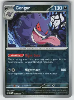 Gengar Reverse Holo Uncommon SV: Paldean Fates 057/091 Pokemon - Image 1