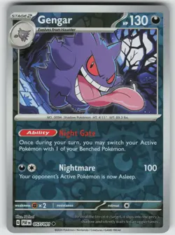 Gengar Reverse Holo Uncommon SV: Paldean Fates 057/091 Pokemon - Image 1