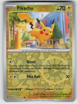 Pikachu - 018/091 Reverse Holo Common SV: Paldean Fates 018/091 Pokemon - Image 1